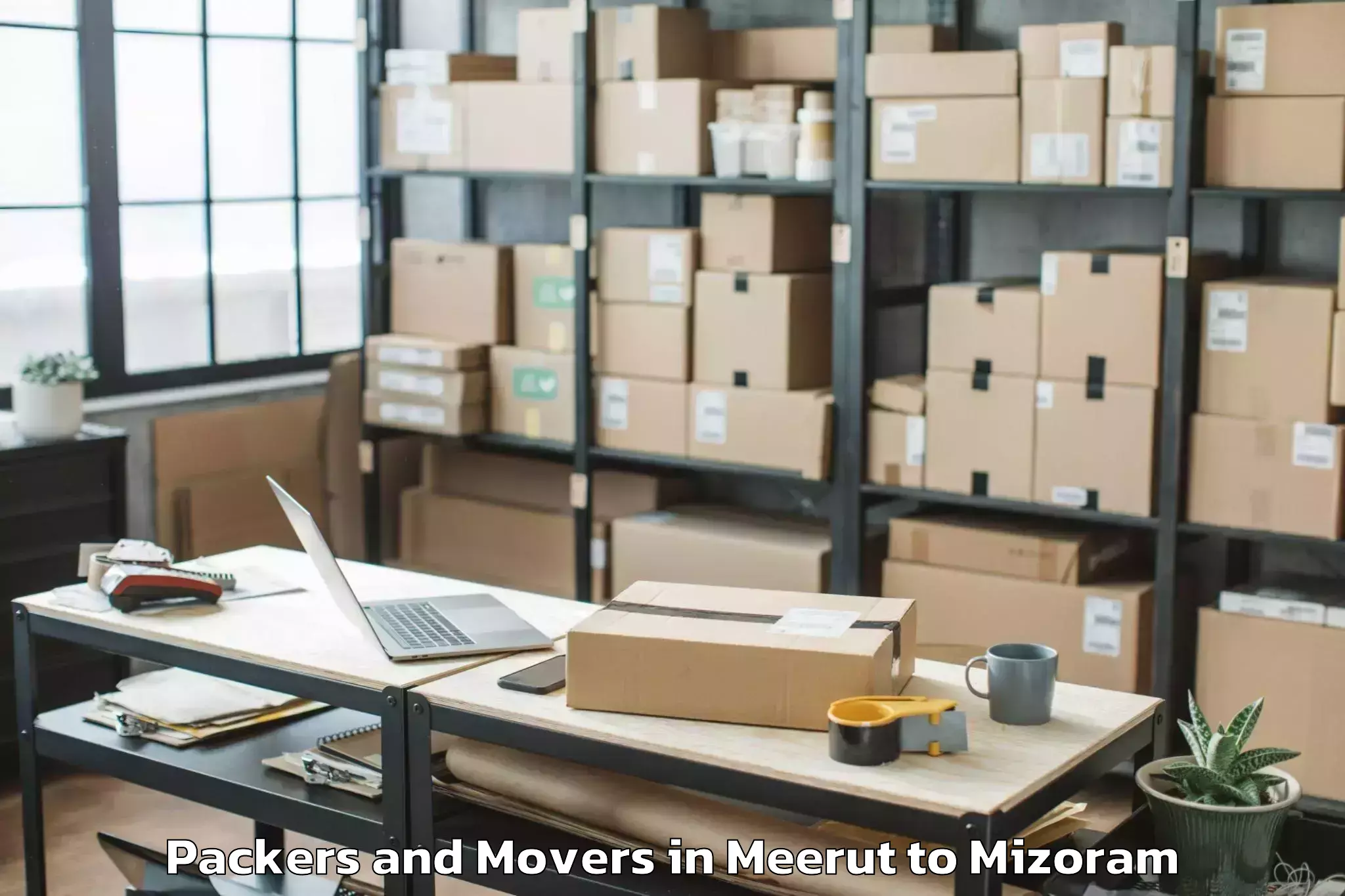 Easy Meerut to Zawlnuam Packers And Movers Booking